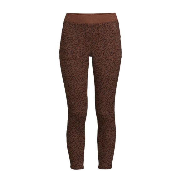 Leopard Print Mid Rise Rib Waistband Jeggings Pants 2-Pack Size XXXL - Picture 2 of 7